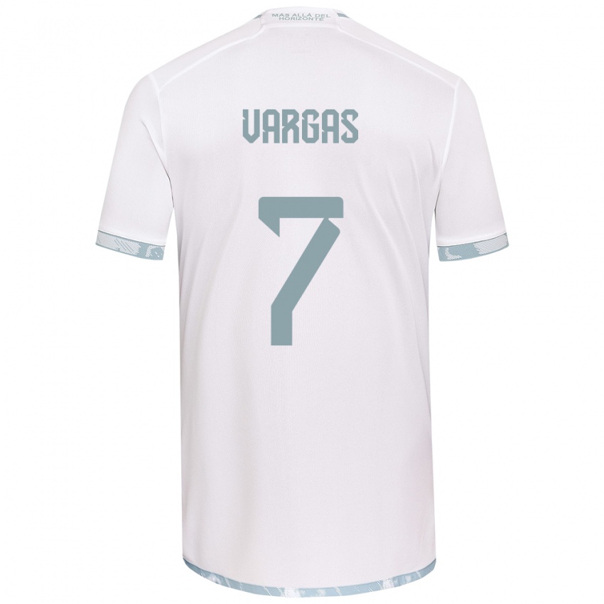 Herren Jeisson Vargas #7 Weiß Grau Auswärtstrikot Trikot 2024/25 T-Shirt