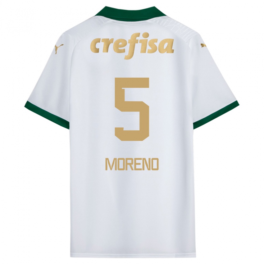 Herren Anibal Moreno #5 Weiß Grün Auswärtstrikot Trikot 2024/25 T-Shirt