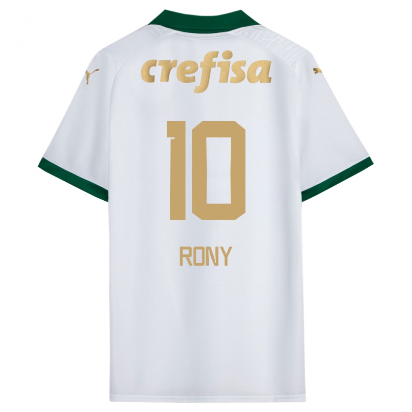 Herren Rony #10 Weiß Grün Auswärtstrikot Trikot 2024/25 T-Shirt