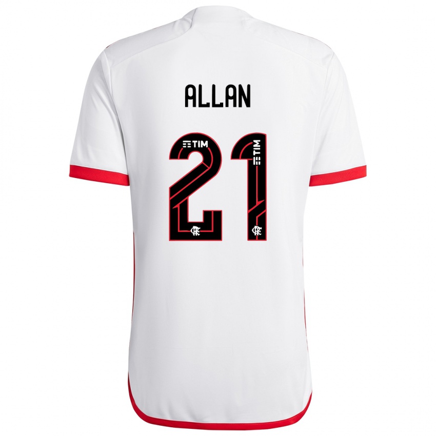 Herren Allan #21 Weiß Rot Auswärtstrikot Trikot 2024/25 T-Shirt