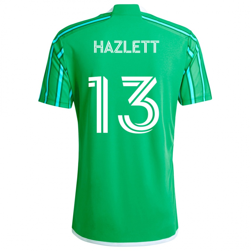 Damen Kimberly Hazlett #13 Grün Weiß Heimtrikot Trikot 2024/25 T-Shirt