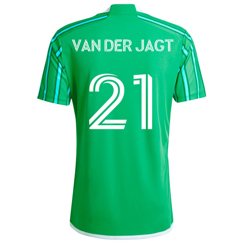 Damen Olivia Van Der Jagt #21 Grün Weiß Heimtrikot Trikot 2024/25 T-Shirt