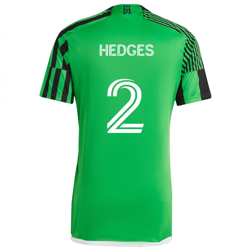 Damen Matt Hedges #2 Grün Schwarz Heimtrikot Trikot 2024/25 T-Shirt