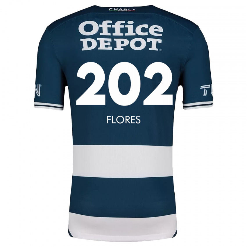 Damen Luis Flores #202 Blau Weiss Heimtrikot Trikot 2024/25 T-Shirt