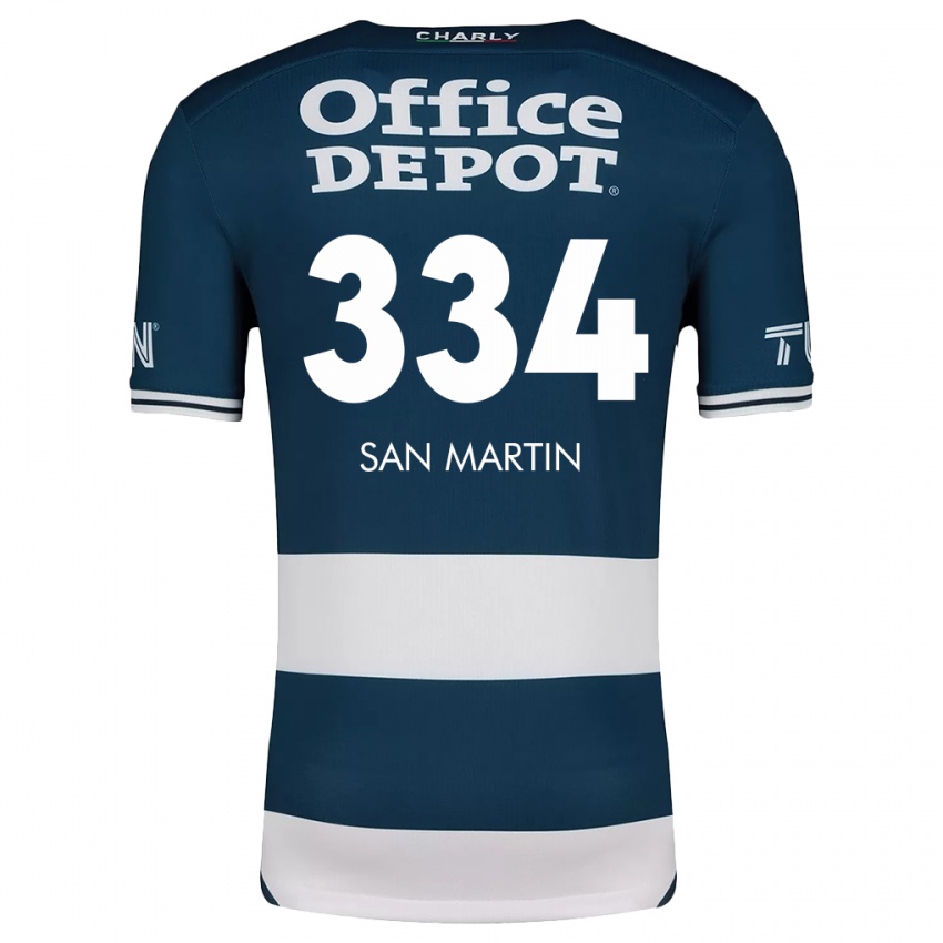 Damen Uziel San Martín #334 Blau Weiss Heimtrikot Trikot 2024/25 T-Shirt