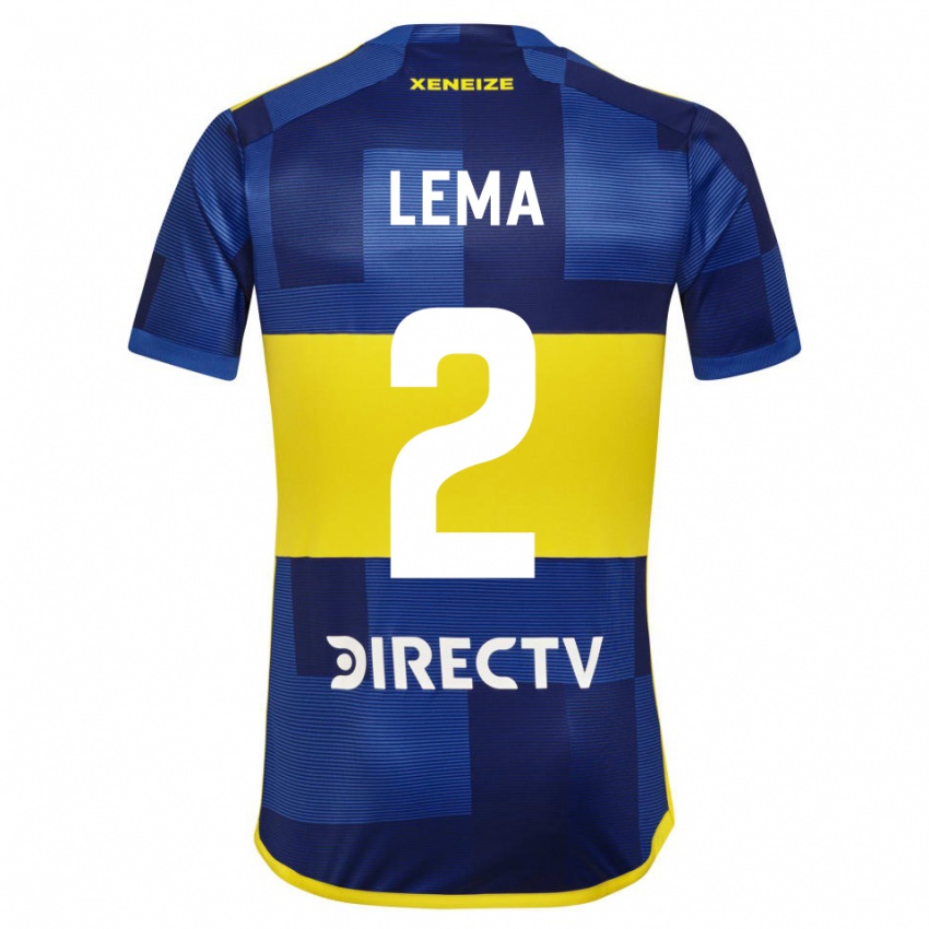 Damen Cristian Lema #2 Blau Gelb Heimtrikot Trikot 2024/25 T-Shirt