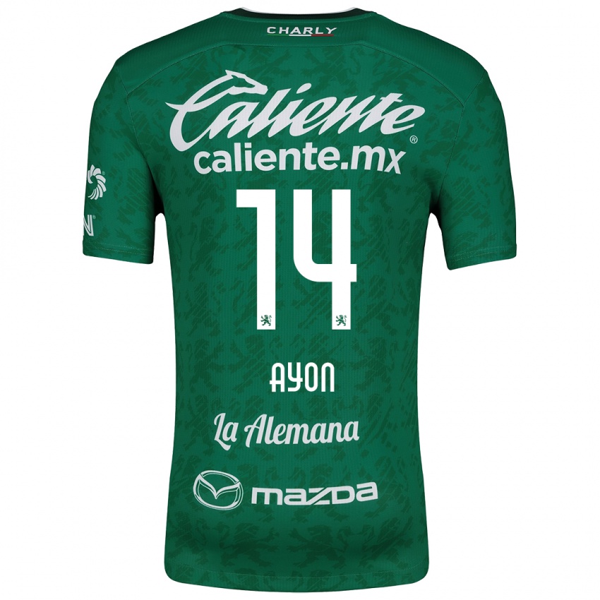 Damen Ettson Ayón #14 Grün Weiß Heimtrikot Trikot 2024/25 T-Shirt