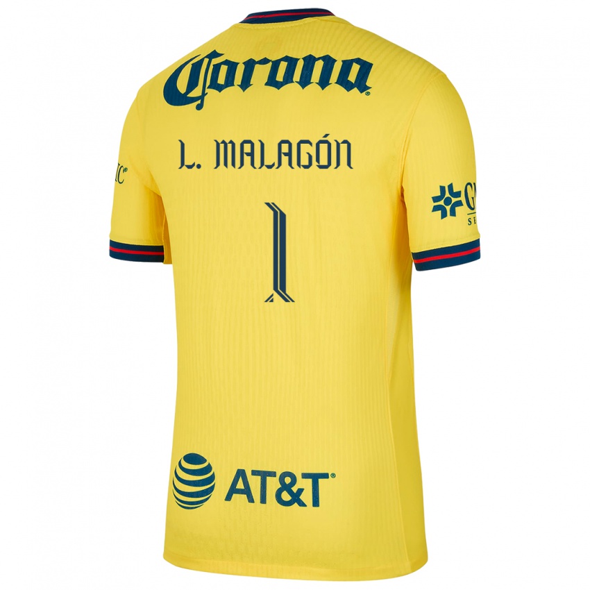 Damen Luis Malagón #1 Gelb Blau Heimtrikot Trikot 2024/25 T-Shirt