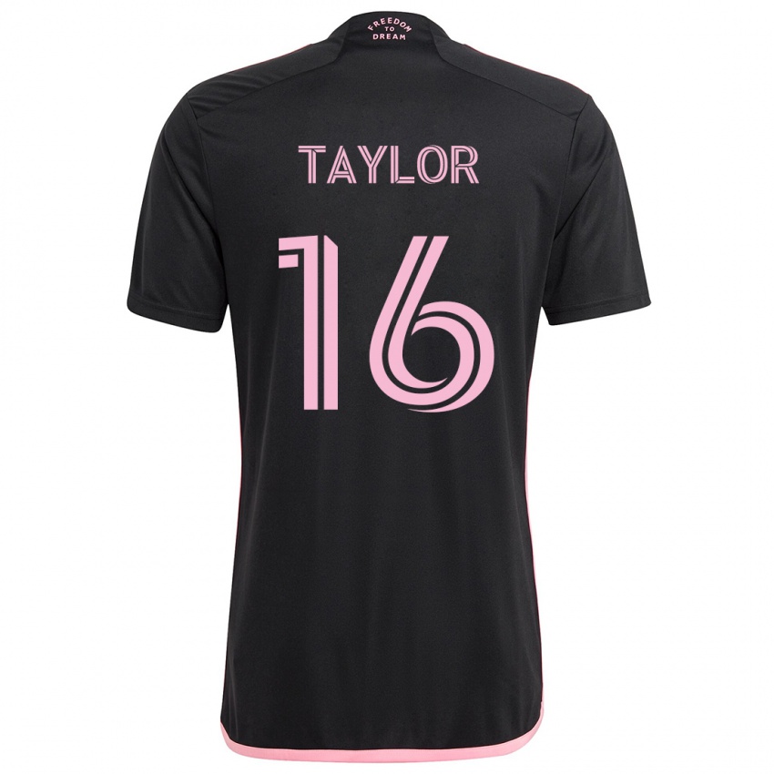 Damen Robert Taylor #16 Schwarz Auswärtstrikot Trikot 2024/25 T-Shirt