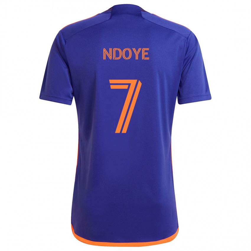 Damen Papa Ndoye #7 Lila Orange Auswärtstrikot Trikot 2024/25 T-Shirt