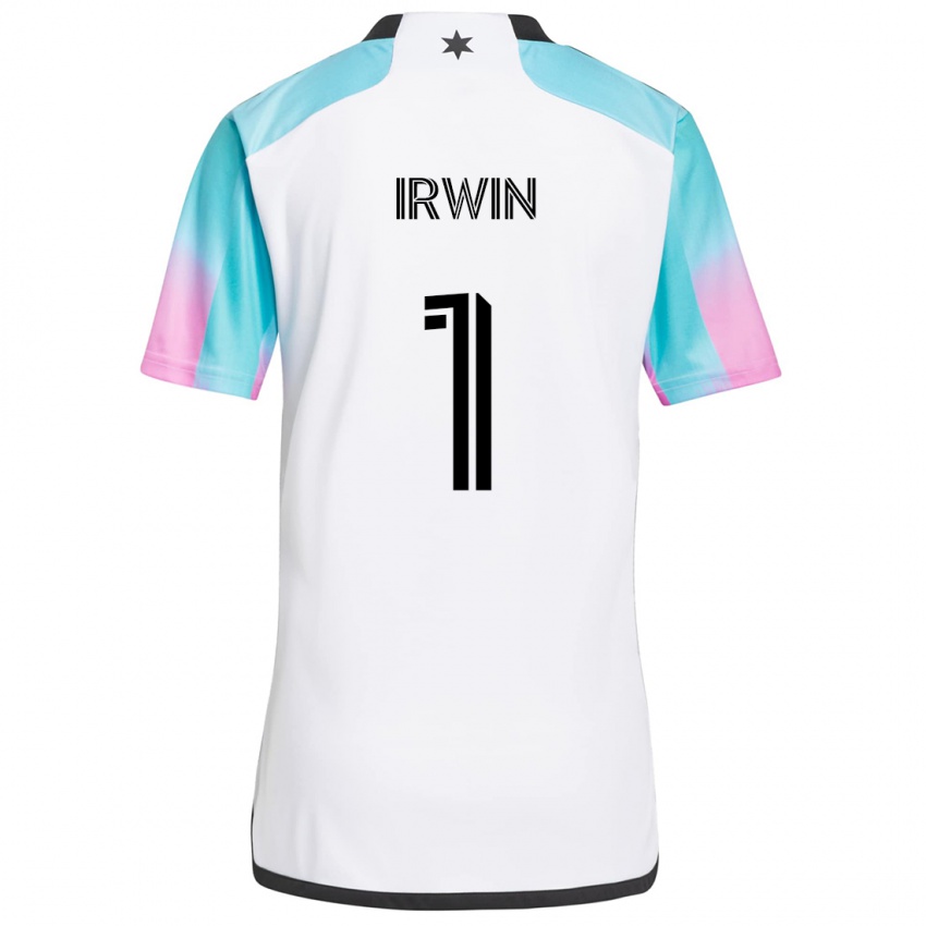 Damen Clint Irwin #1 Weiß Blau Schwarz Auswärtstrikot Trikot 2024/25 T-Shirt