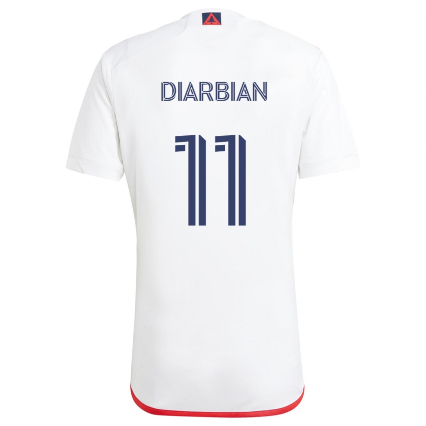 Damen Gevork Diarbian #11 Weiß Rot Auswärtstrikot Trikot 2024/25 T-Shirt