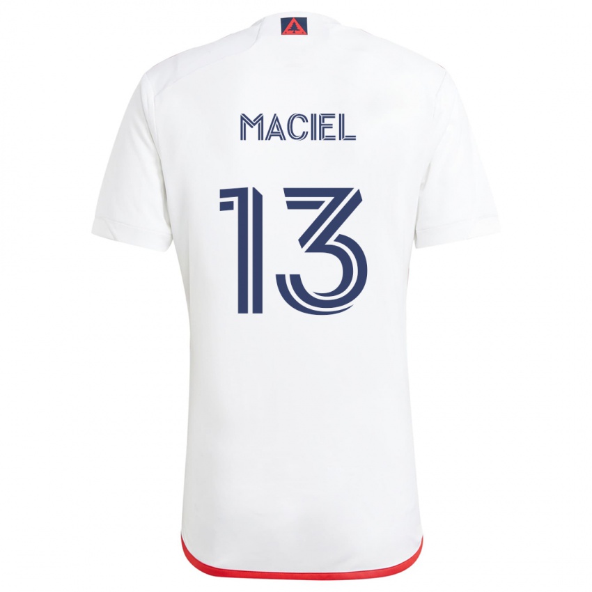 Damen Maciel #13 Weiß Rot Auswärtstrikot Trikot 2024/25 T-Shirt