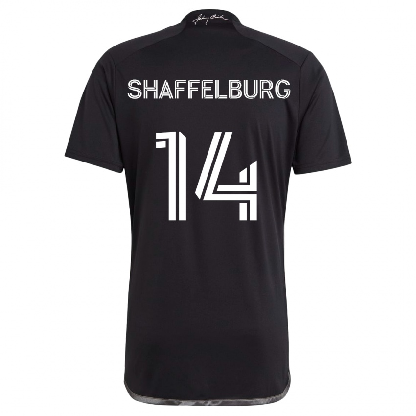 Damen Jacob Shaffelburg #14 Schwarz Auswärtstrikot Trikot 2024/25 T-Shirt