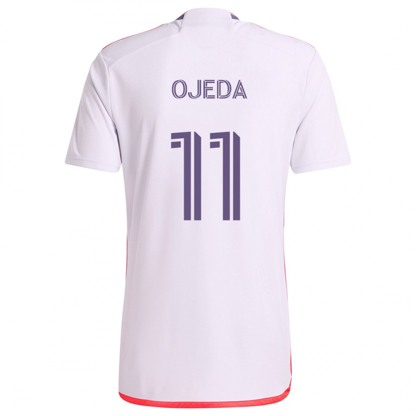 Damen Martín Ojeda #11 Weiß Rot Lila Auswärtstrikot Trikot 2024/25 T-Shirt