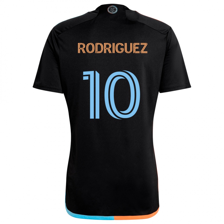 Damen Santiago Rodríguez #10 Schwarz Orange Blau Auswärtstrikot Trikot 2024/25 T-Shirt