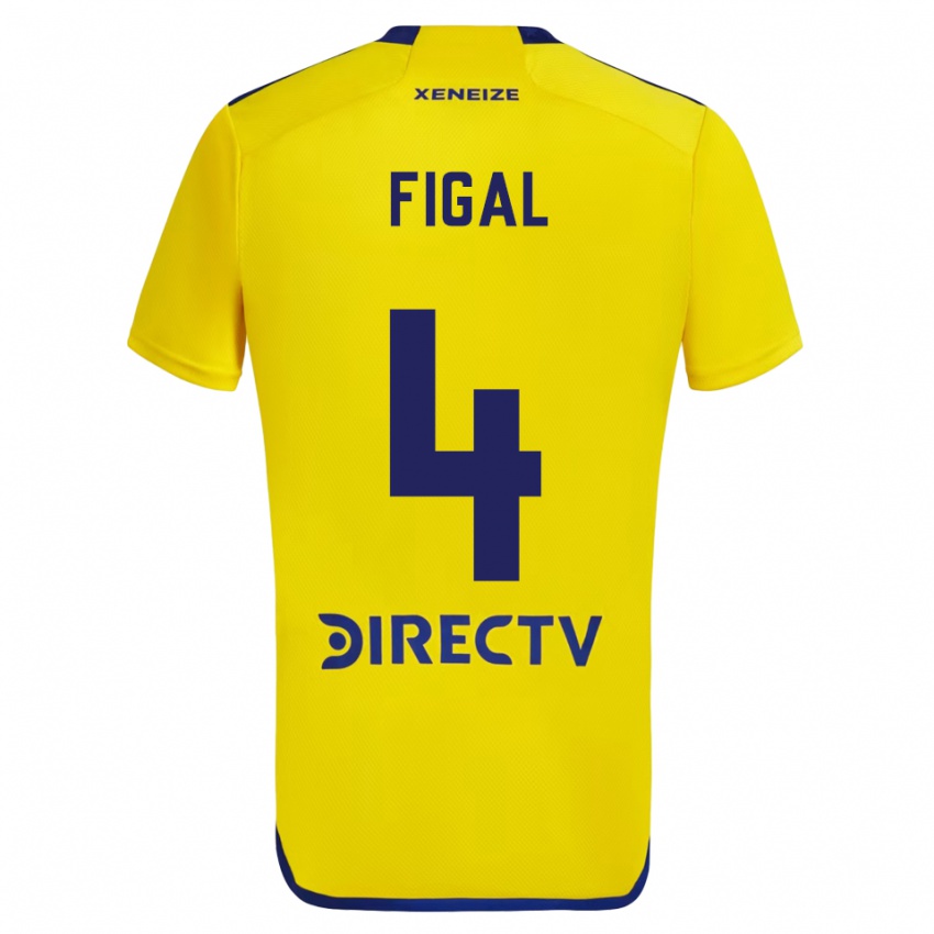 Damen Nicolás Figal #4 Gelb Blau Auswärtstrikot Trikot 2024/25 T-Shirt