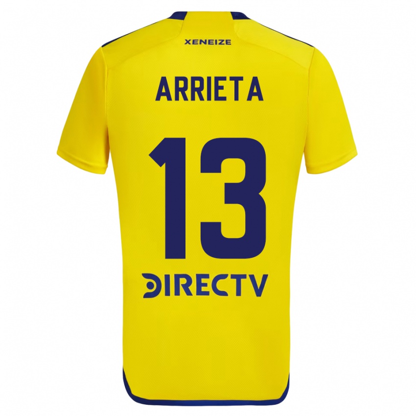 Damen Thomás Arrieta #13 Gelb Blau Auswärtstrikot Trikot 2024/25 T-Shirt