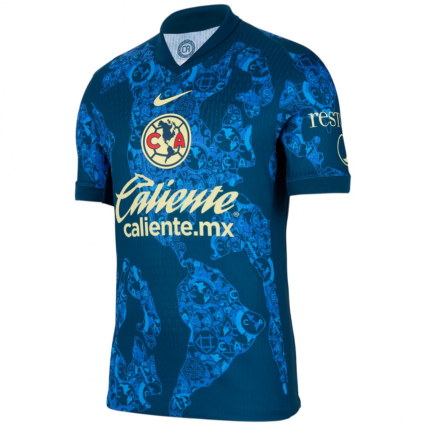 Damen Jorge Meré #0 Blau Gelb Auswärtstrikot Trikot 2024/25 T-Shirt