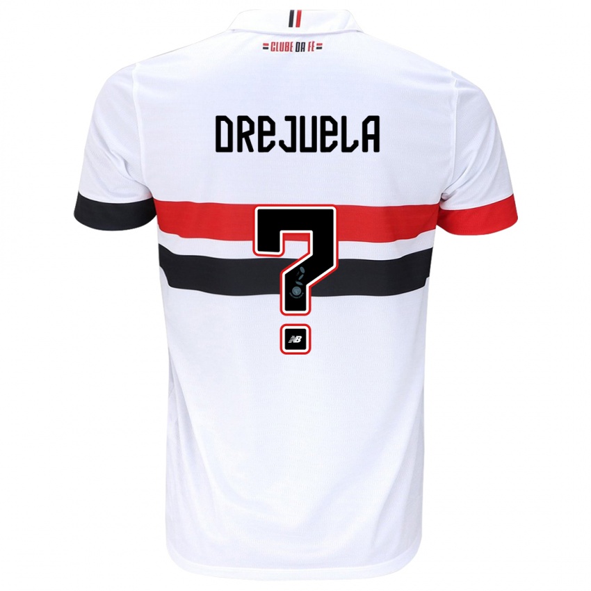 Kinder Luis Orejuela #0 Weiß Rot Schwarz Heimtrikot Trikot 2024/25 T-Shirt