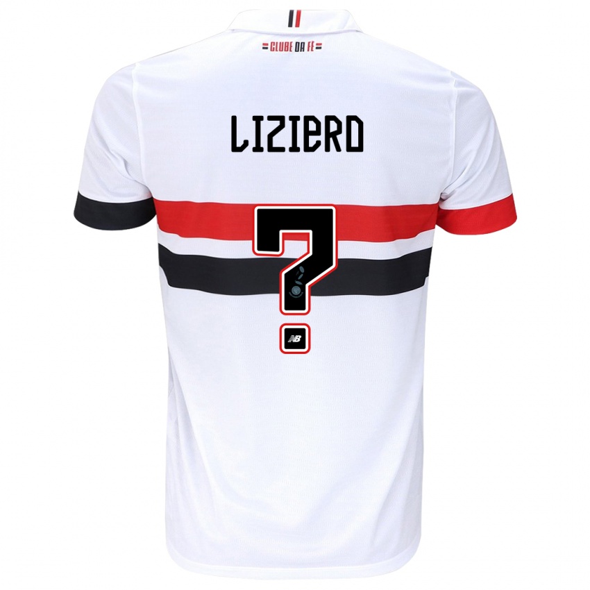 Kinder Liziero #0 Weiß Rot Schwarz Heimtrikot Trikot 2024/25 T-Shirt