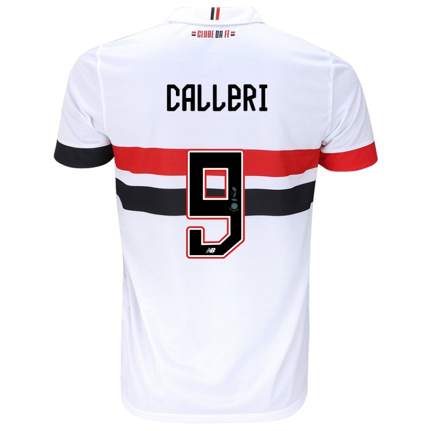 Kinder Jonathan Calleri #9 Weiß Rot Schwarz Heimtrikot Trikot 2024/25 T-Shirt