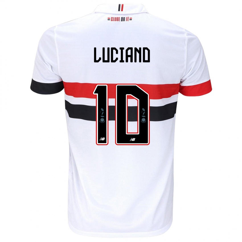 Kinder Luciano #10 Weiß Rot Schwarz Heimtrikot Trikot 2024/25 T-Shirt