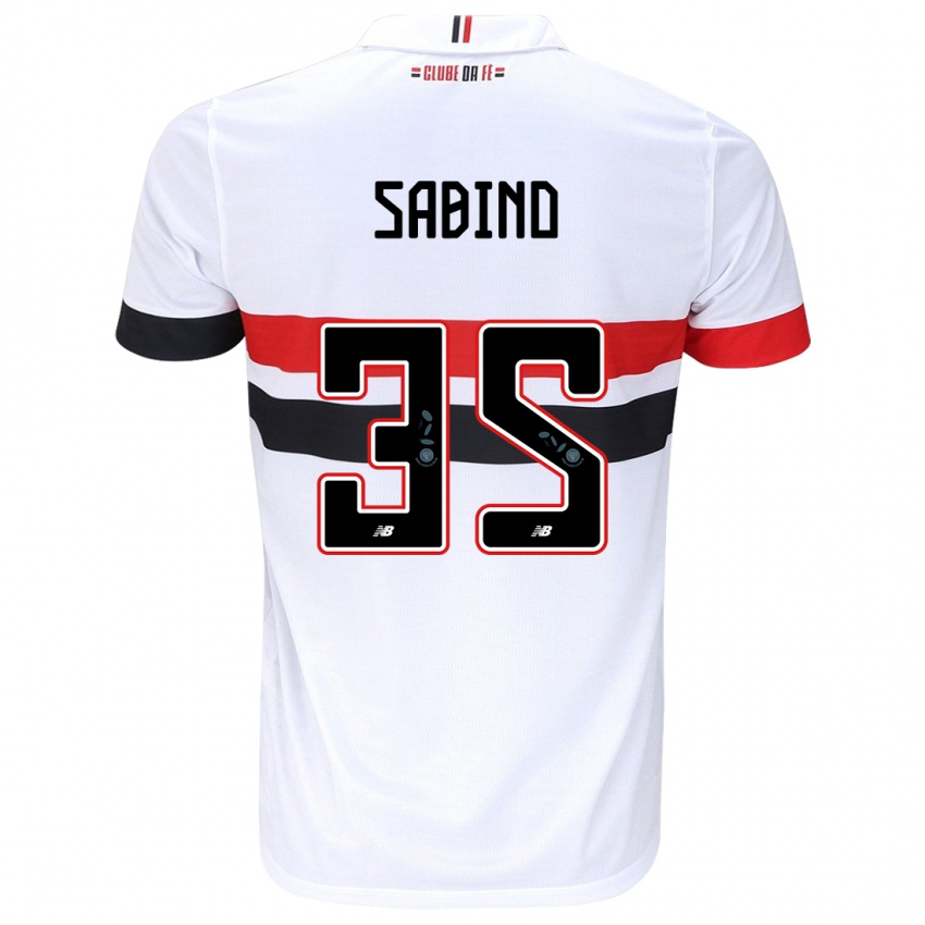 Kinder Sabino #35 Weiß Rot Schwarz Heimtrikot Trikot 2024/25 T-Shirt