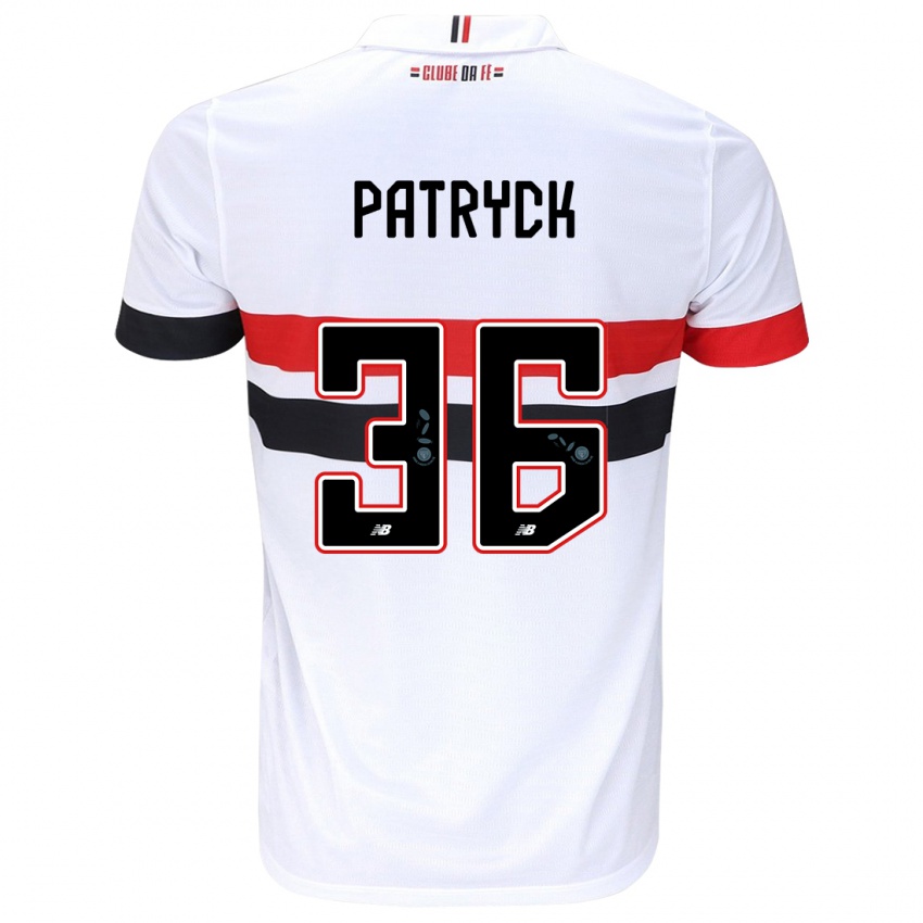 Kinder Patryck #36 Weiß Rot Schwarz Heimtrikot Trikot 2024/25 T-Shirt