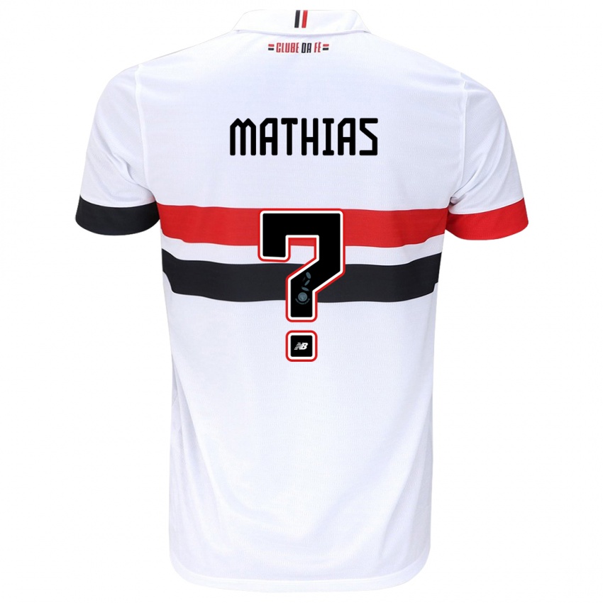 Kinder Leandro Mathias #0 Weiß Rot Schwarz Heimtrikot Trikot 2024/25 T-Shirt