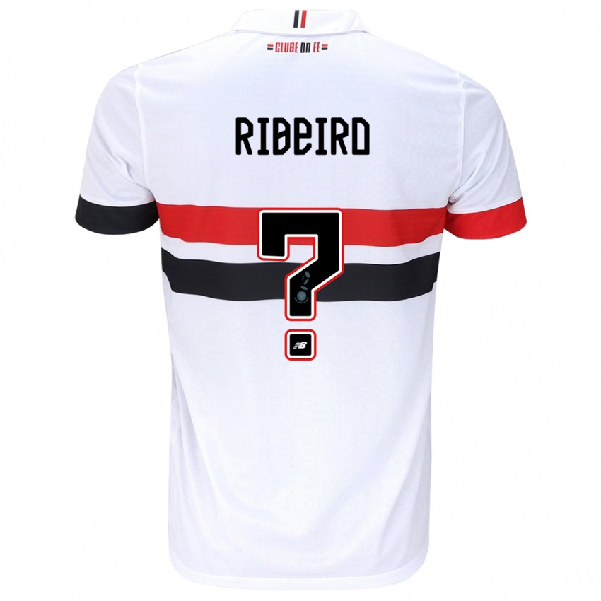 Kinder Thiago Ribeiro #0 Weiß Rot Schwarz Heimtrikot Trikot 2024/25 T-Shirt