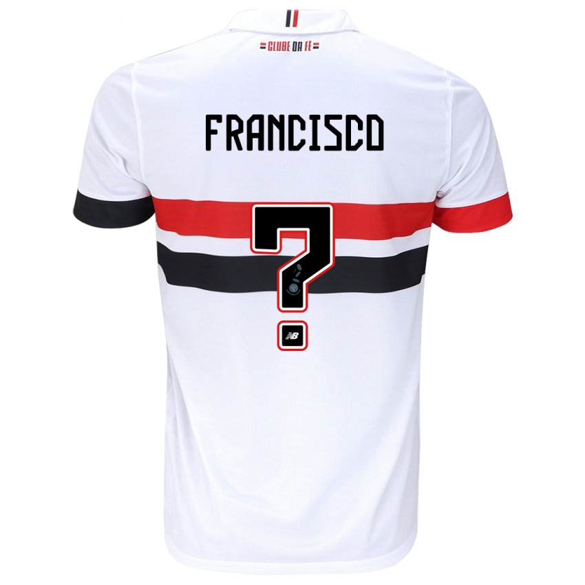 Kinder Ryan Francisco #0 Weiß Rot Schwarz Heimtrikot Trikot 2024/25 T-Shirt