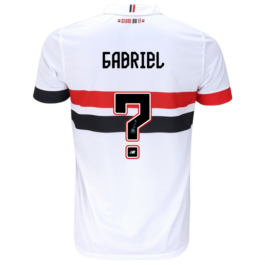 Kinder Gabriel Bruno #0 Weiß Rot Schwarz Heimtrikot Trikot 2024/25 T-Shirt