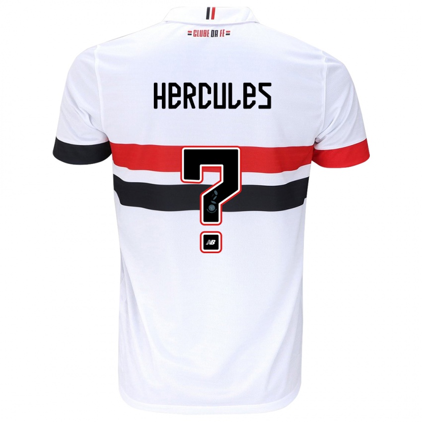 Kinder Hercules #0 Weiß Rot Schwarz Heimtrikot Trikot 2024/25 T-Shirt