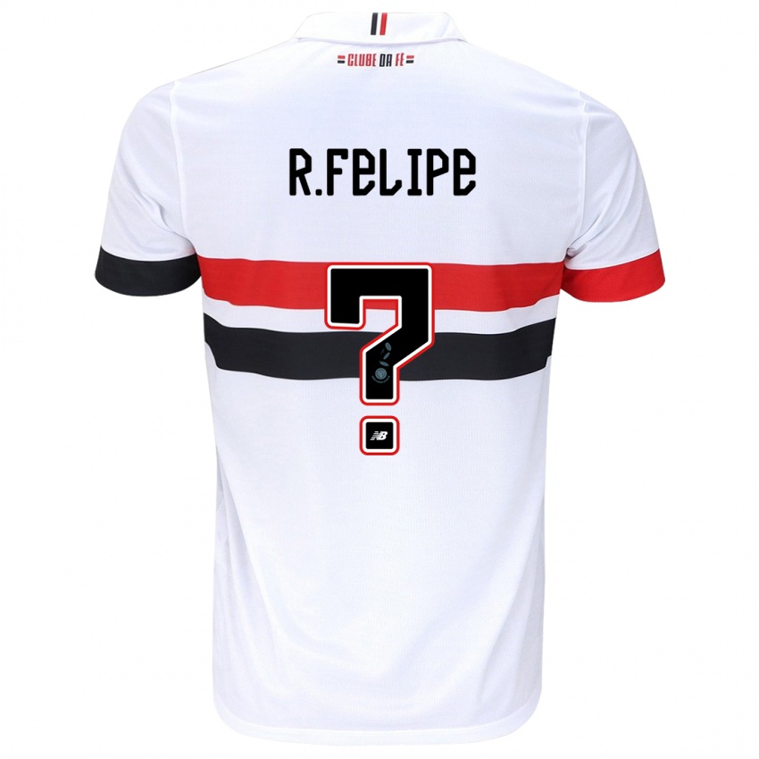 Kinder Ryan Felipe #0 Weiß Rot Schwarz Heimtrikot Trikot 2024/25 T-Shirt