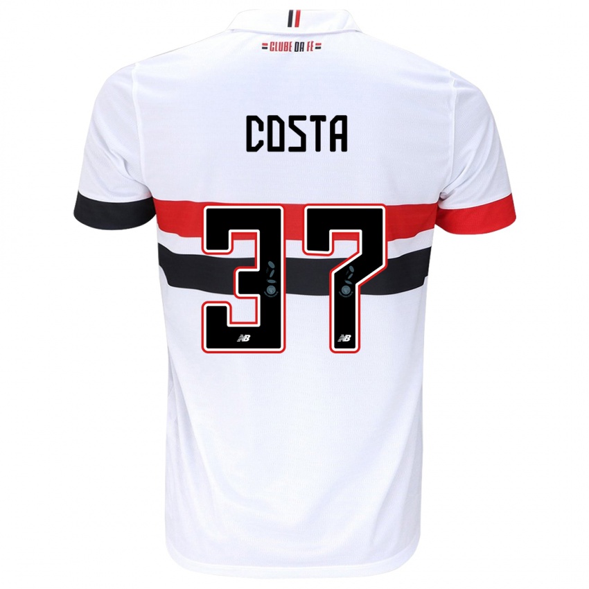 Kinder Talles Costa #37 Weiß Rot Schwarz Heimtrikot Trikot 2024/25 T-Shirt