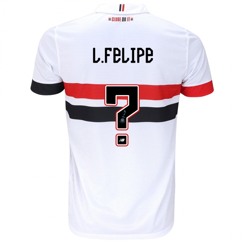 Kinder Luis Felipe #0 Weiß Rot Schwarz Heimtrikot Trikot 2024/25 T-Shirt