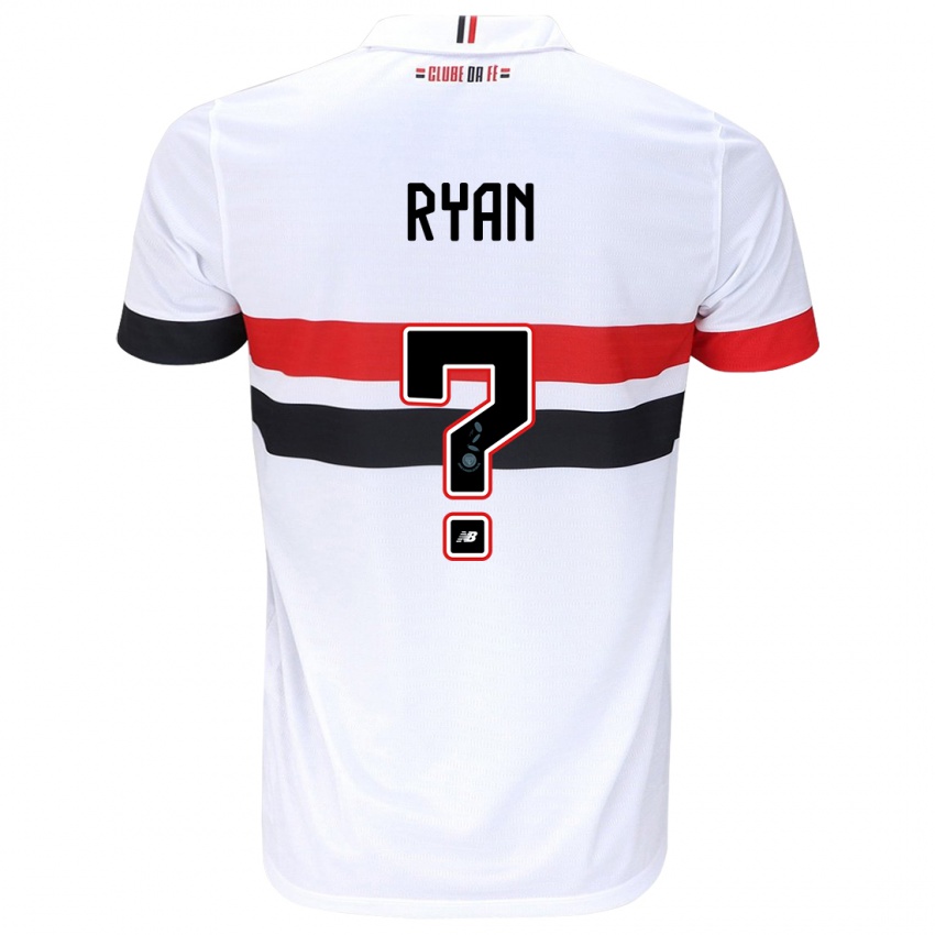 Kinder Ryan #0 Weiß Rot Schwarz Heimtrikot Trikot 2024/25 T-Shirt