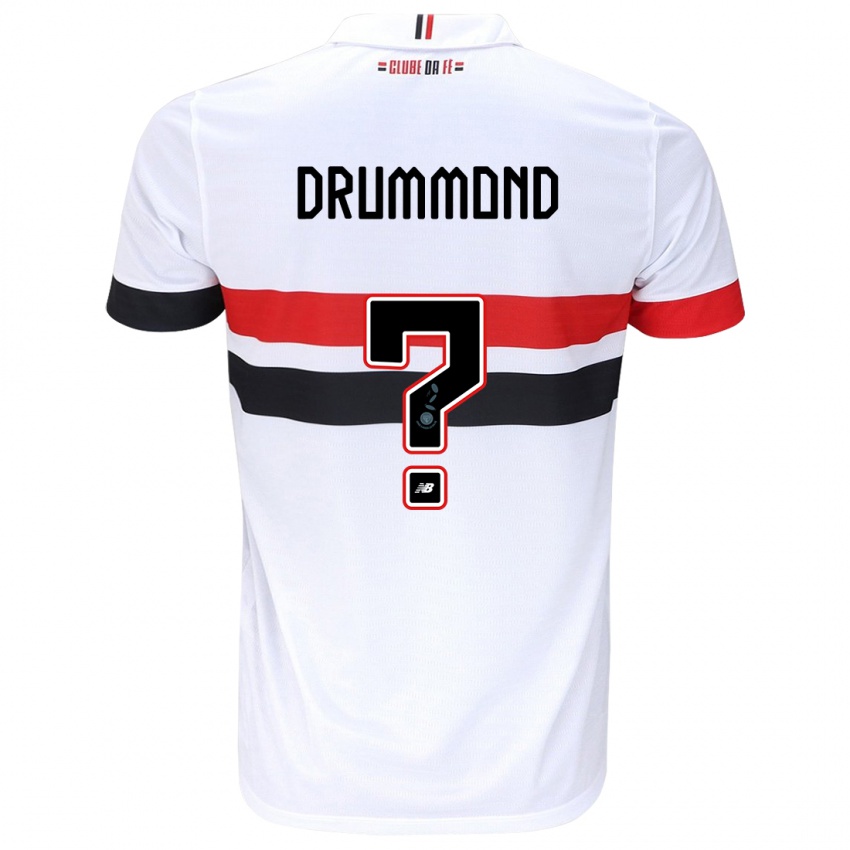 Kinder Lucca Drummond #0 Weiß Rot Schwarz Heimtrikot Trikot 2024/25 T-Shirt