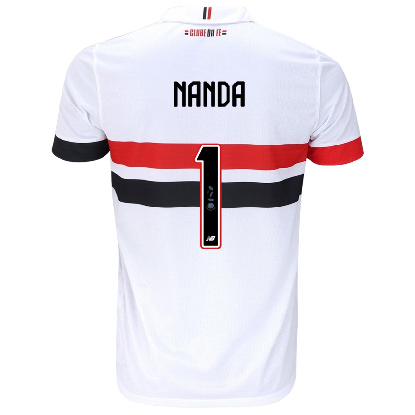 Kinder Nanda #1 Weiß Rot Schwarz Heimtrikot Trikot 2024/25 T-Shirt