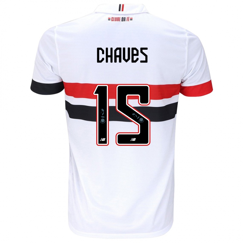 Kinder Carol Chaves #15 Weiß Rot Schwarz Heimtrikot Trikot 2024/25 T-Shirt