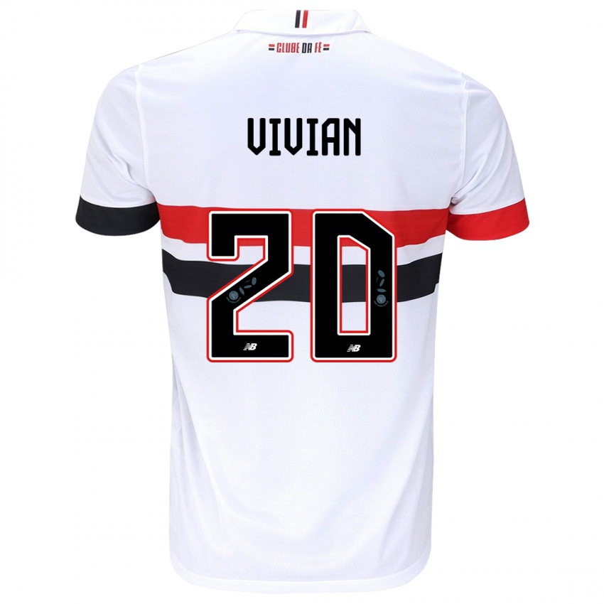 Kinder Vivian #20 Weiß Rot Schwarz Heimtrikot Trikot 2024/25 T-Shirt