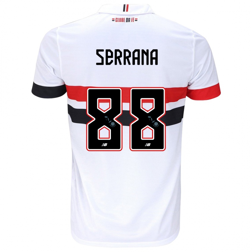 Kinder Serrana #88 Weiß Rot Schwarz Heimtrikot Trikot 2024/25 T-Shirt