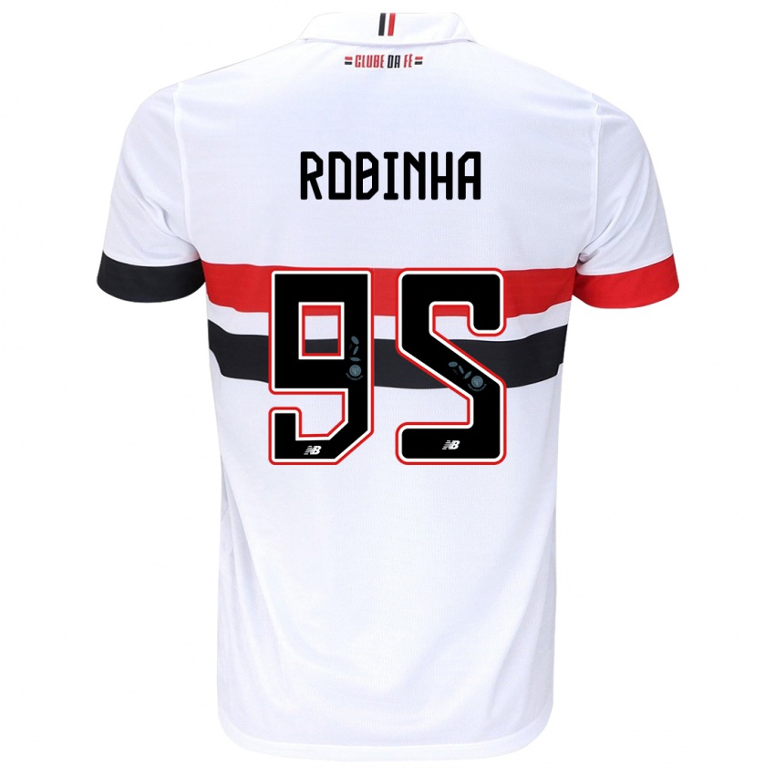 Kinder Robinha #95 Weiß Rot Schwarz Heimtrikot Trikot 2024/25 T-Shirt