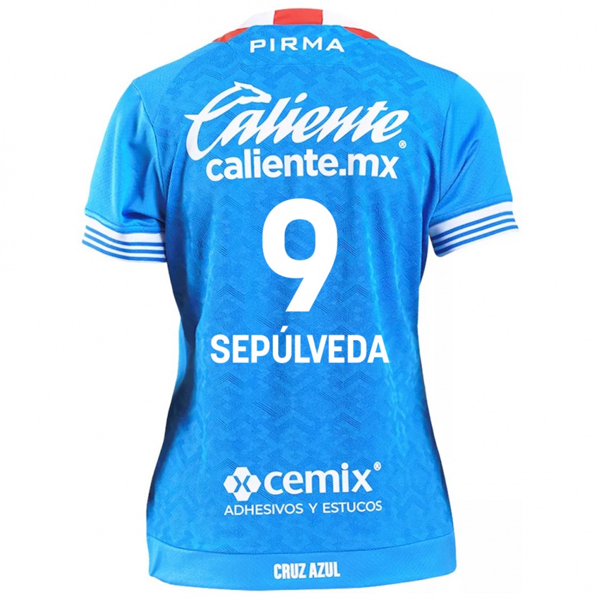 Kinder Ángel Sepúlveda #9 Himmelblau Heimtrikot Trikot 2024/25 T-Shirt