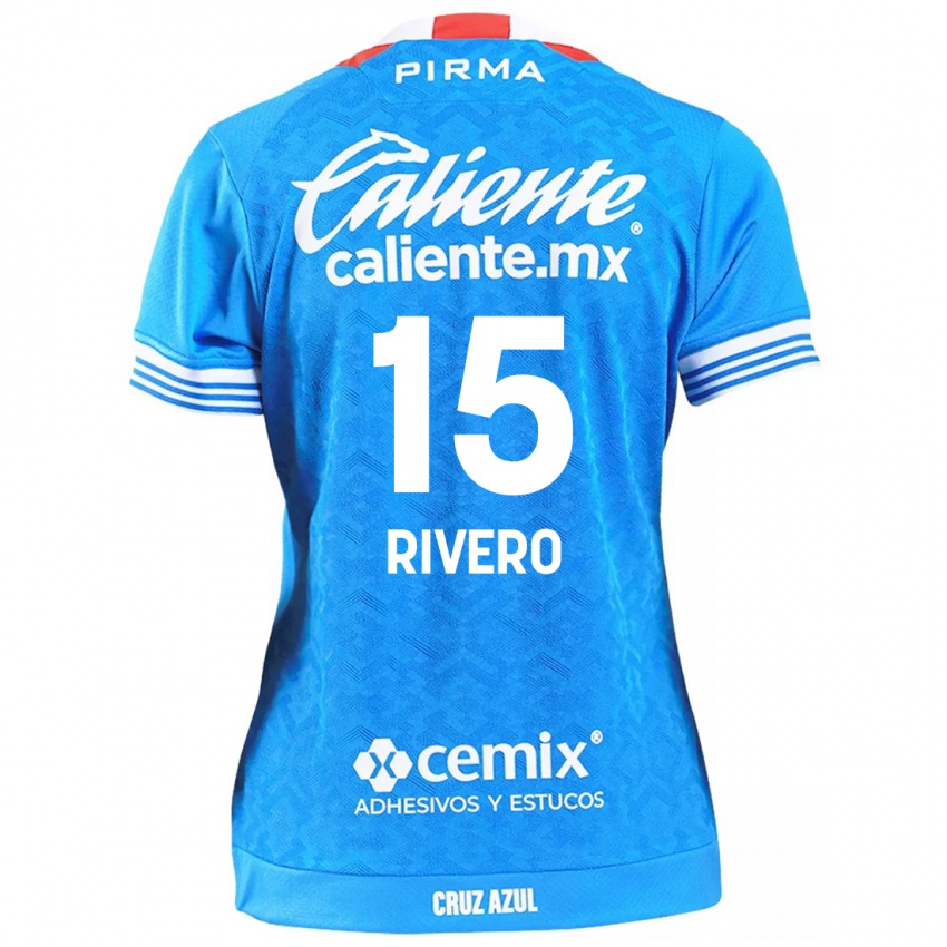 Kinder Ignacio Rivero #15 Himmelblau Heimtrikot Trikot 2024/25 T-Shirt