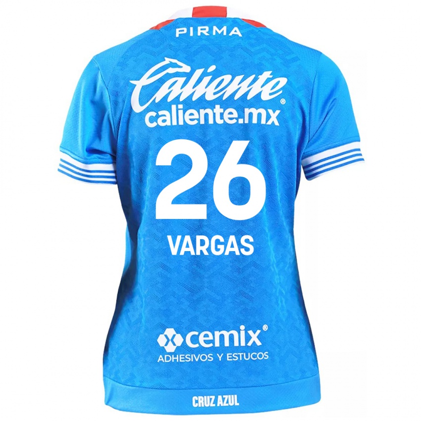 Kinder Carlos Vargas #26 Himmelblau Heimtrikot Trikot 2024/25 T-Shirt