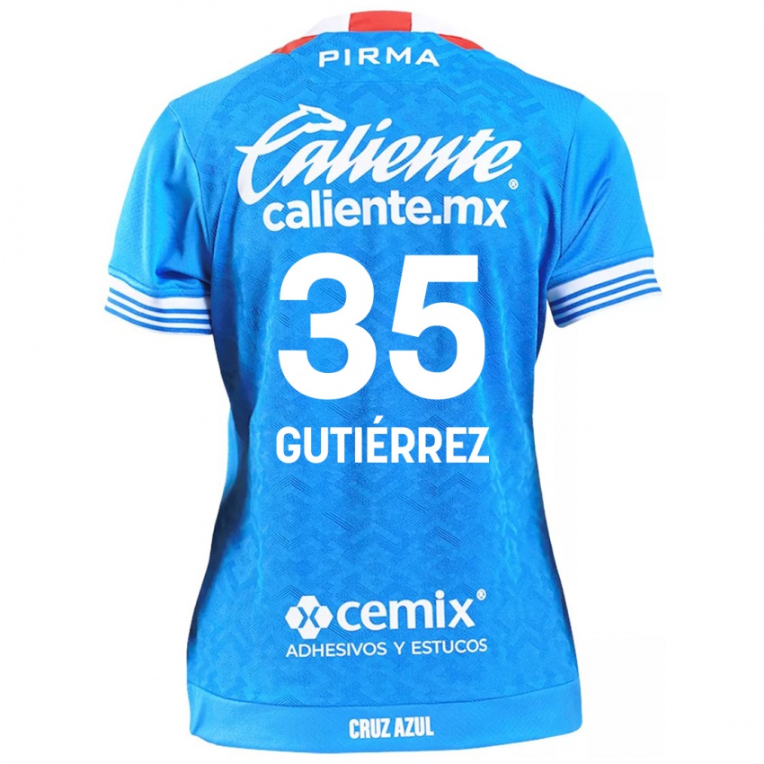 Kinder Luis Gutiérrez #35 Himmelblau Heimtrikot Trikot 2024/25 T-Shirt