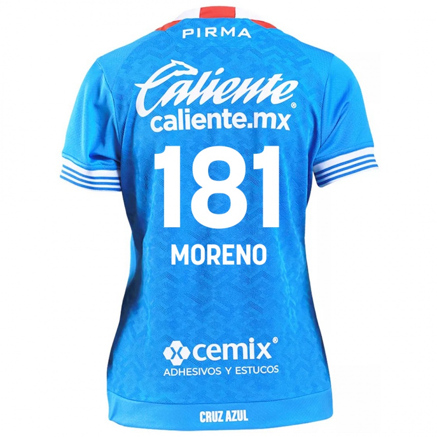 Kinder Roberto Moreno #181 Himmelblau Heimtrikot Trikot 2024/25 T-Shirt