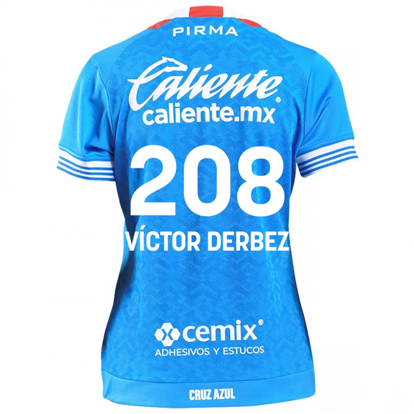 Kinder Louis Víctor Derbez #208 Himmelblau Heimtrikot Trikot 2024/25 T-Shirt